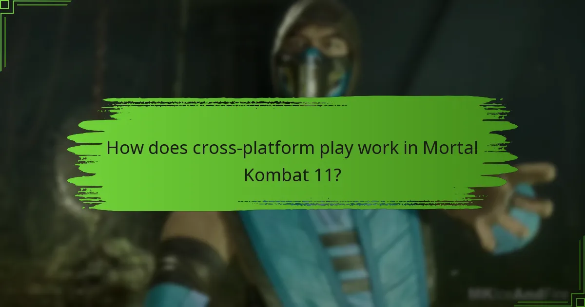 How does cross-platform play work in Mortal Kombat 11?