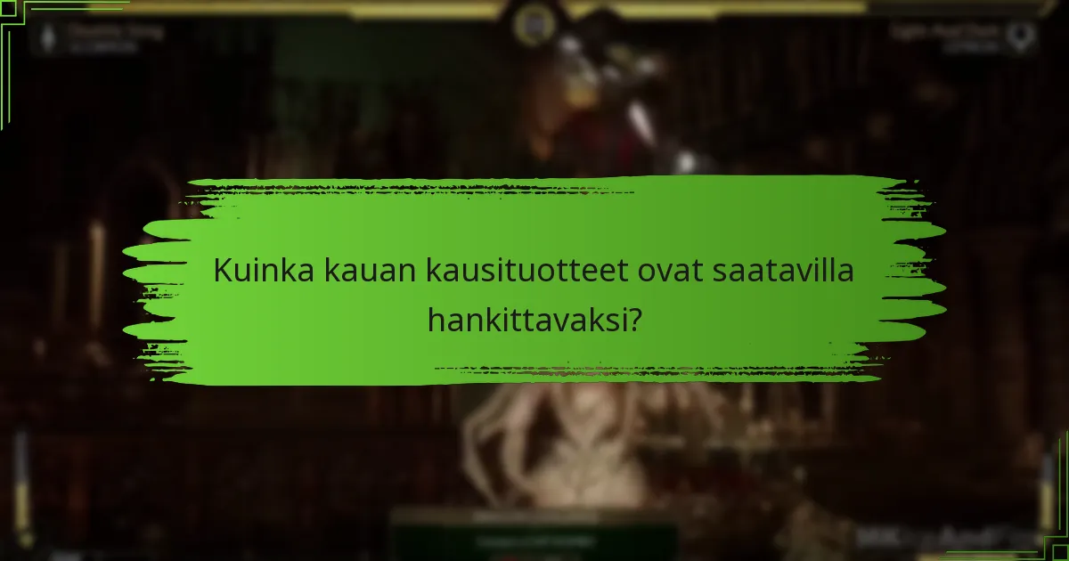 Mitä kausituotteita on saatavilla Mortal Kombat 11:ssä?