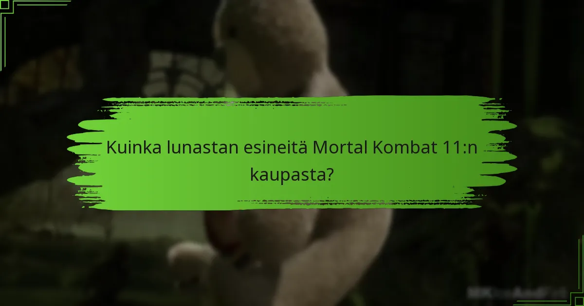 Kuinka lunastan esineitä Mortal Kombat 11:n kaupasta?